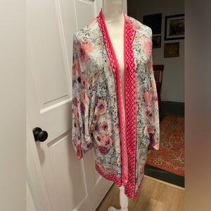 Bl^nk London Anthropology - Floral Kimono Open Front light cover - One Size